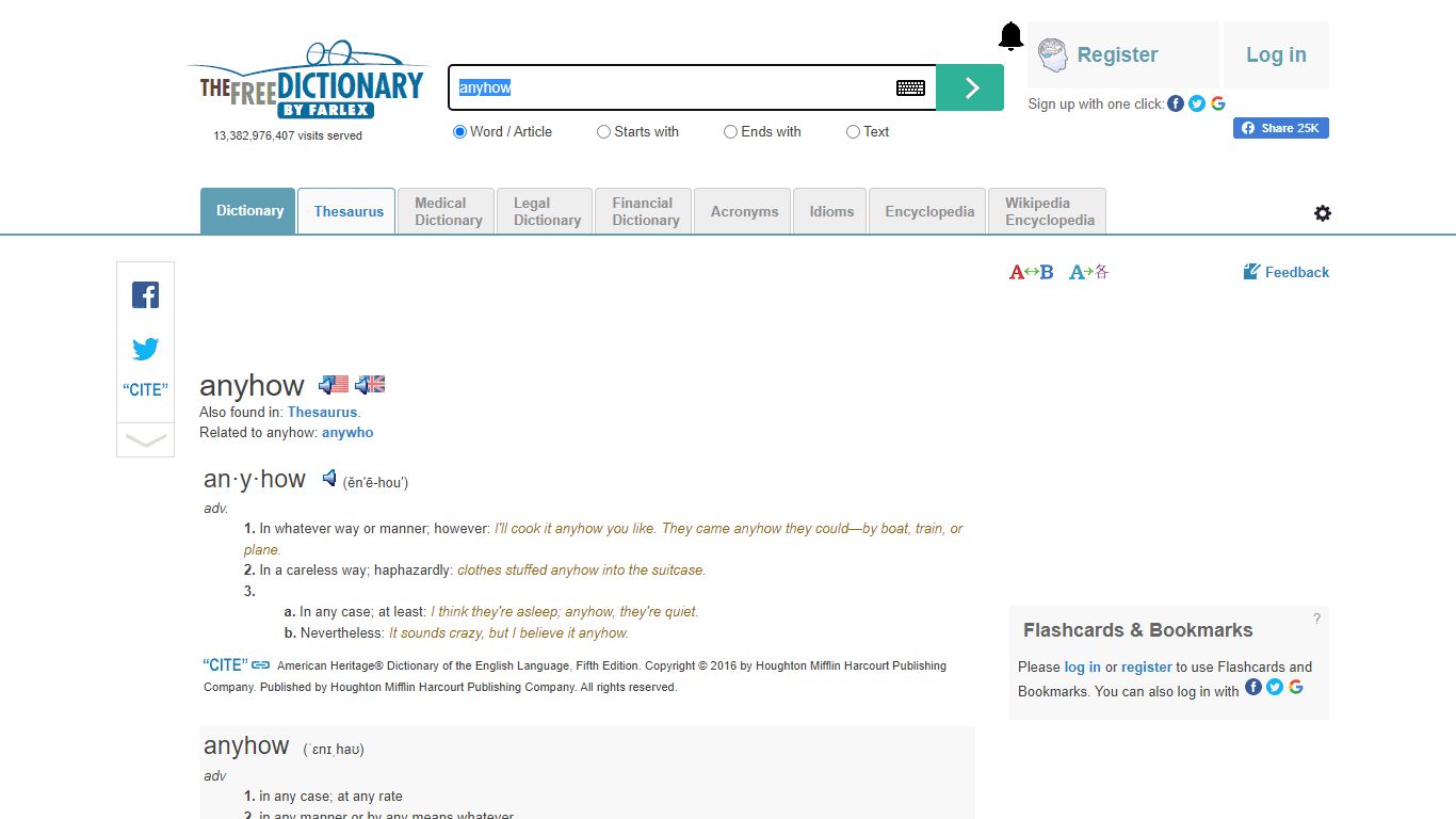 Anyhow - definition of anyhow by The Free Dictionary